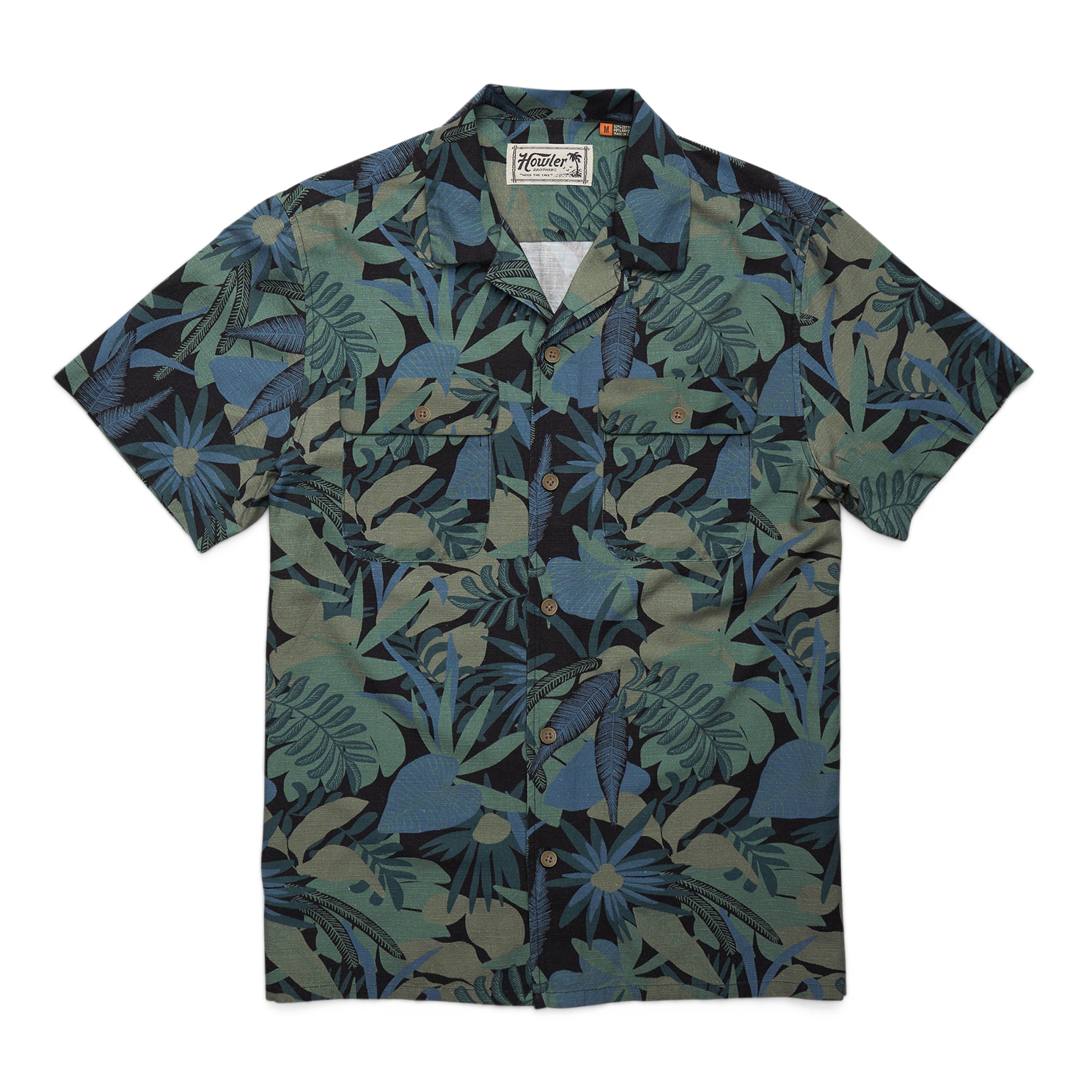 Shores Club Shirt- Tropical Dimension/Antique Black